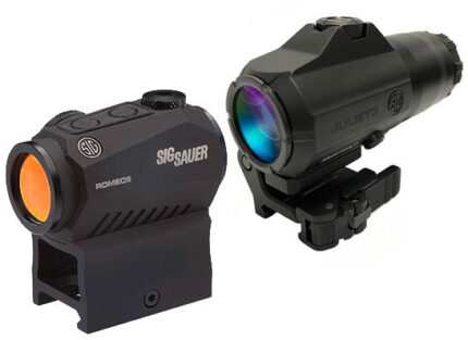 SIG SAUER ROMEO5 Gen 2 1x20mm Reflex Red Dot Sight and JULIET3 Micro 3x22mm Magnifier Combo Kit