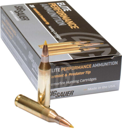 SIG SAUER SIG Hunting Rifle Ammunition .270 Winchester 140 grain Controlled Expansion Tip Brass Cased Centerfire Rifle Ammunition