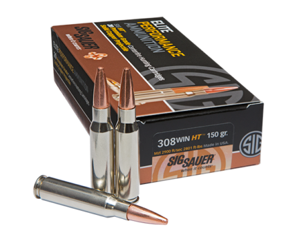 SIG SAUER SIG Hunting Rifle Ammunition .308 Winchester 150 grain Hunting Tipped Brass Cased Centerfire Rifle Ammunition