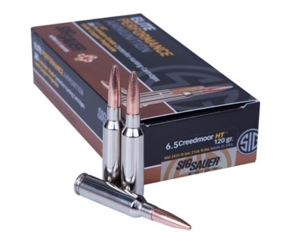 SIG SAUER SIG Hunting Rifle Ammunition 6.5 Creedmoor 120 grain Hunting Tipped Brass Cased Centerfire Rifle Ammunition