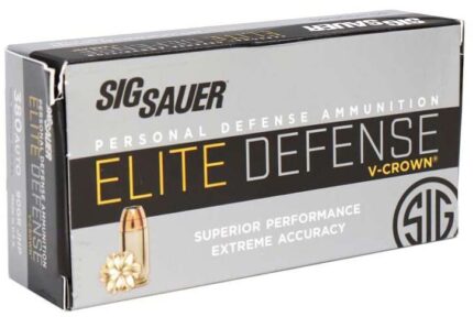 SIG SAUER V-Crown .380 ACP 90 Grain Jacketed Hollow Point Brass Cased Centerfire Pistol Ammunition