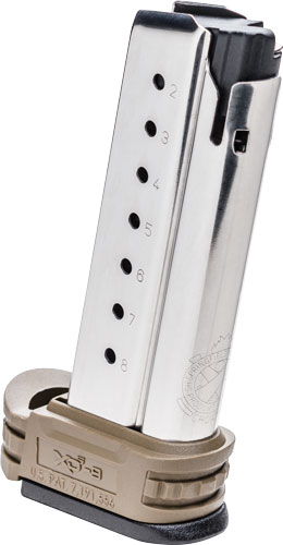 Springfield Armory XD-S Mid-Size 9mm 8 Round Pistol Magazine w/Sleeve for Backstrap