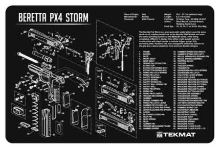 Tekmat Armorers 11inx17in Beretta Px4 Pistol Bench Mats
