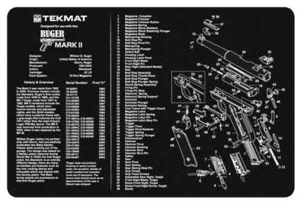 Tekmat Armorers 11inx17in Ruger Mark II Pistol Bench Mats