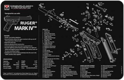 Tekmat Armorers 11inx17in Ruger Mark IV Bench Mats