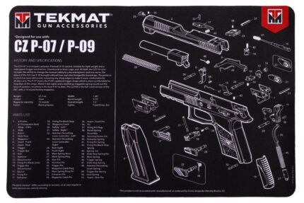 Tekmat Armorers Bench Mat 11"x17" Cz P-07/09 Pistol