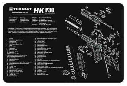 Tekmat Armorers Bench Mat 11"x17" Heckler & Koch P30