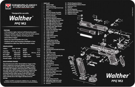 Tekmat Armorers Bench Mat 11"x17" Walther Ppqm2 Pistol