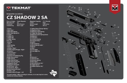 TekMat CZ-75 Shadow 2 SA Gun Cleaning Mat