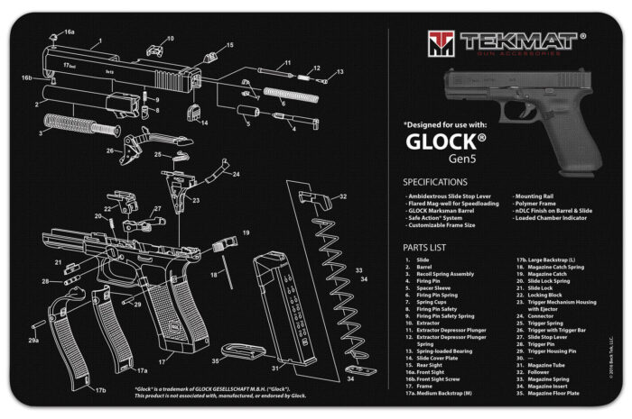 TekMat Glock Gen 5 Gun Cleaning Mats