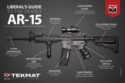 Tekmat Liberals Guide To The Deadly AR-15 24inx36in Posters