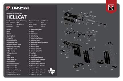TekMat Springfield Hellcat Gun Cleaning Mat