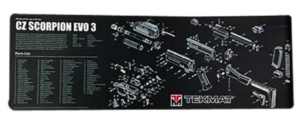 TekMat TEKR36CZSCORPION CZ Scorpion EVO 3 Cleaning Mat Black/Gray Thermoplastic