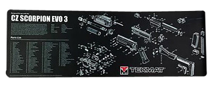 TekMat TEKR36CZSCORPION CZ Scorpion EVO 3 Cleaning Mat Black/Gray Thermoplastic