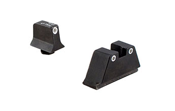 Trijicon Night Sight Suppressor Set, White Front/White Rear with Green front Lamp and Orange Rear Lamps