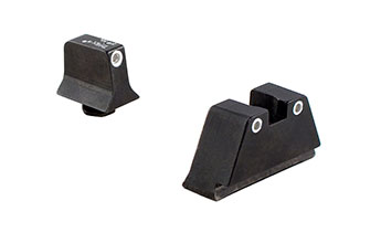 Trijicon Night Sight Suppressor Set, White Front/White Rear with Green front Lamp and Yellow Rear Lamps
