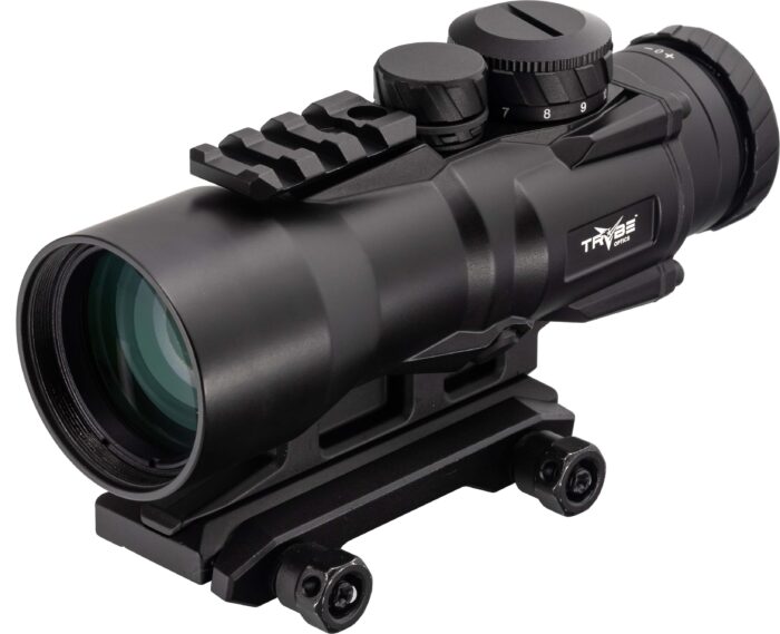TRYBE Optics 5x36mm Compact Prism Scope Red Dot Sight, 36mm Tube