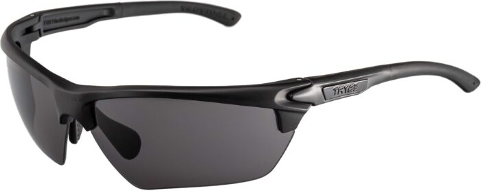 TRYBE Tactical Universal Fit Safety Glasses/w Adjustable Wire Core Temples and Nose Piece
