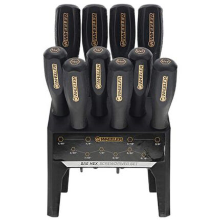 Wheeler Engineering 10 Piece SAE Hex Benchtop Screwdriver Set