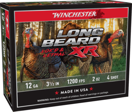 Winchester 12GA 3.5in 2oz #4 Long Beard XR Brass Case Shotgun Ammunition