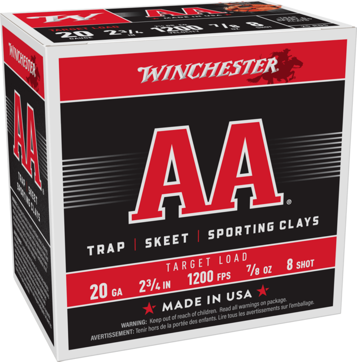 Winchester AA 20 Gauge 7/8 oz 2.75" 1200 ft/s Shotgun Ammunition