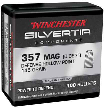 Winchester Ammo Centerfire Handgun Reloading 357 Mag .357 145 Gr Silvertip Holl WB357S145X