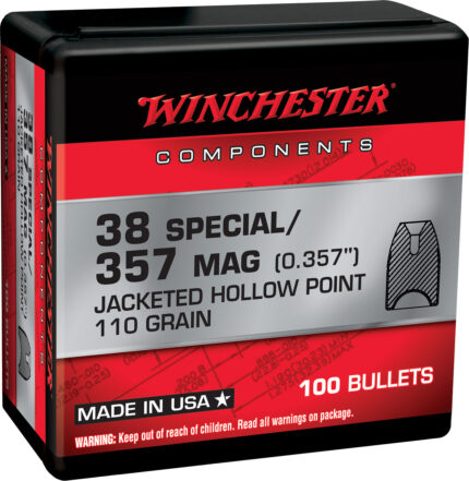 Winchester Ammo Centerfire Handgun Reloading, 38 Special .357, 110 Grain