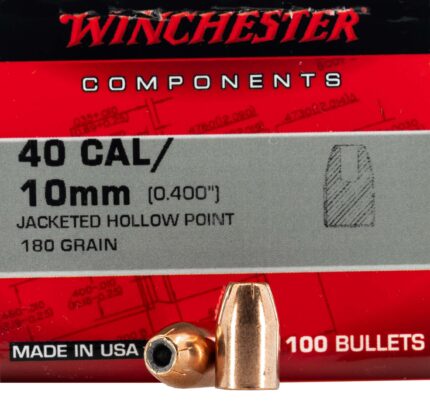 Winchester Ammo Centerfire Handgun Reloading, 40 S&W .400, 180 Grain, JHP