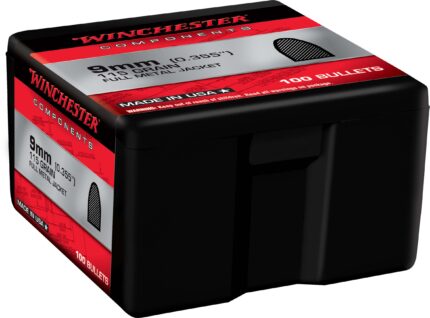 Winchester Ammo Centerfire Handgun Reloading, 9 mm .355, 115 Grain, FMJFB