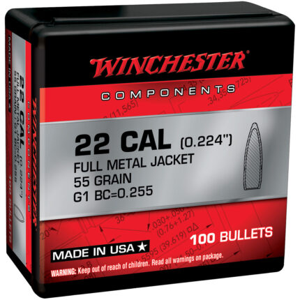 Winchester Ammo Centerfire Rifle Reloading, 5.56x45mm NATO .224, 55 Grain