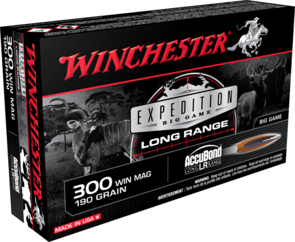 Winchester Ammo S300LR Expedition Big Game Long Range 300 Win Mag 190 Gr AccuBon