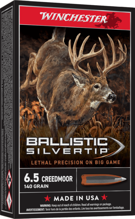Winchester Ballistic Silvertip 6.5 Creedmoor 140 grain Fragmenting Polymer Tip Centerfire Rifle Ammunition