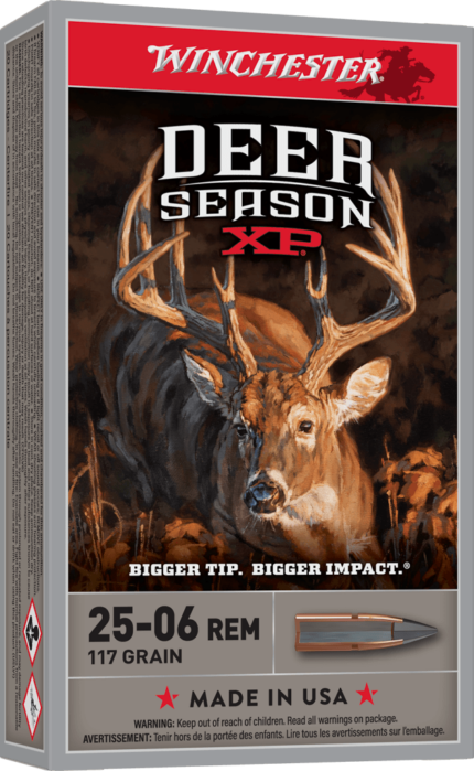 Winchester Deer Season XP .25-06 Remington 117 grain Extreme Point Polymer Tip Centerfire Rifle Ammunition