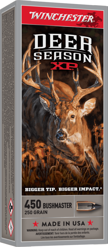 Winchester Deer Season XP .450 Bushmaster 250 grain Extreme Point Polymer Tip Centerfire Rifle Ammunition