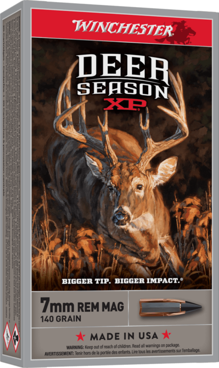 Winchester Deer Season XP 7mm Remington Magnum 140 grain Extreme Point Polymer Tip Centerfire Rifle Ammunition