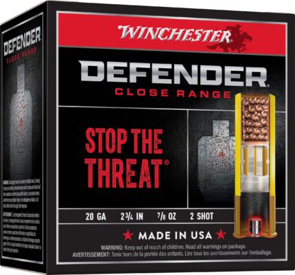 Winchester Defender 20 Gauge 0.87oz 2.75in Size 2 Centerfire Shotgun Shot Ammunition