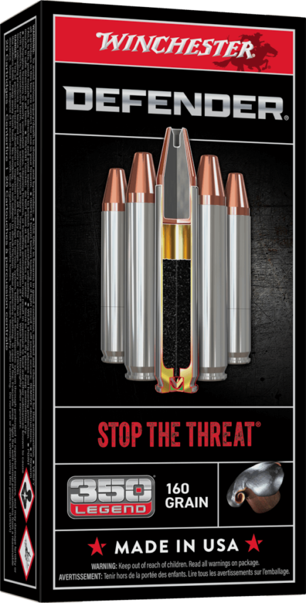 Winchester Defender .350 Legend 160 Grain Bonded PHP Rifle Ammunition