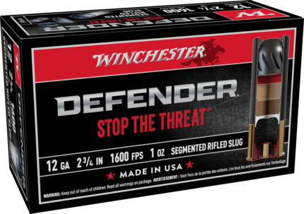 Winchester Defender Shotshell 12 Gauge 1 oz 2.75" Shotgun Slug Ammunition