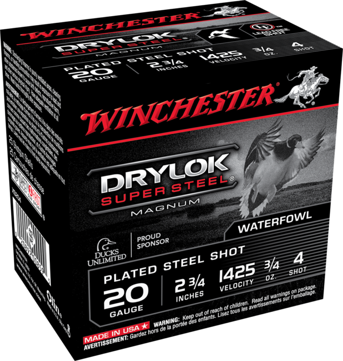 Winchester Drylok Super Steel 20 Gauge 3/4 oz 2.75" Shotgun Ammunition