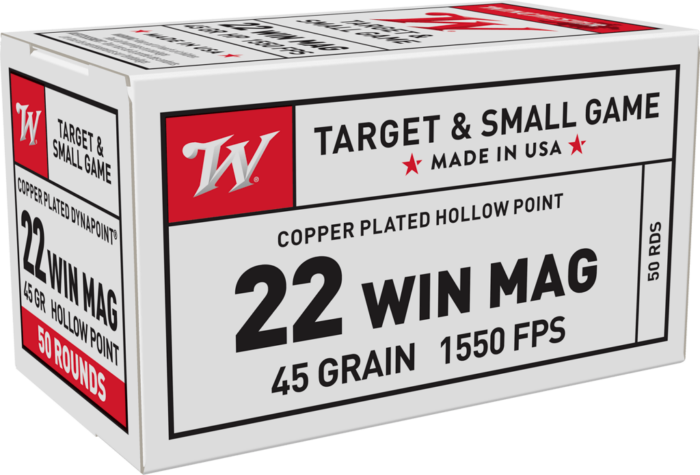 Winchester DYNAPOINT .22 Winchester Magnum Rimfire 45 grain Copper Plated Hollow Point Rimfire Ammunition