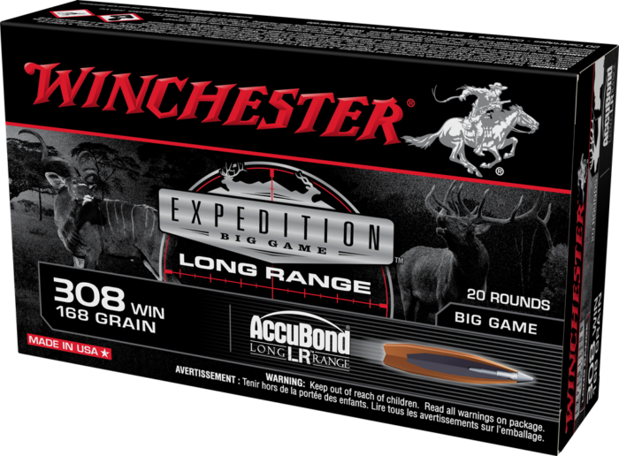 Winchester Expedition Big Game Long Range .308 Win. 168 Grain Accubond LR Rifle Ammunition