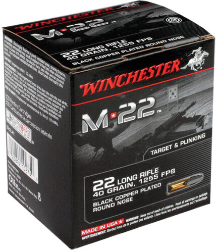 Winchester M-22 Rimfire Rifle Ammunition .22 LR 40 gr RN