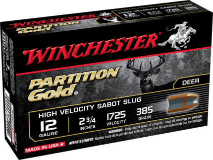 Winchester Partition Gold 12 Gauge 385 grain 2.75" Shotgun Slug Ammunition
