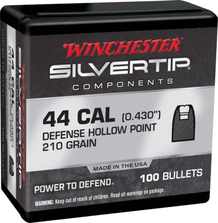 Winchester Pistol Bullets, 44 Mag, 210 Grain, Silvertip Jacketed Hollow Point