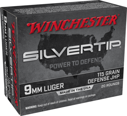 Winchester Silvertip 9 mm Luger 115 grain Jacketed Hollow Point Centerfire Pistol Ammunition