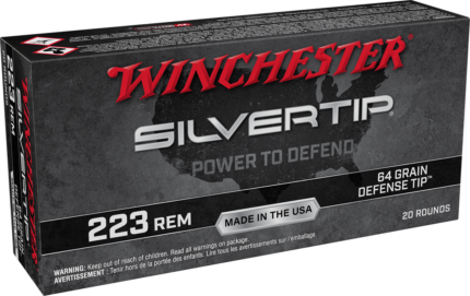 Winchester Silvertip Centerfire .223 Rem 64 Grain Defense Tip NPJ Rifle Ammunition