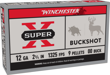 Winchester Super-X 12 Gauge 2.75in 00 Buck Centerfire Shotgun Buckshot Ammunition
