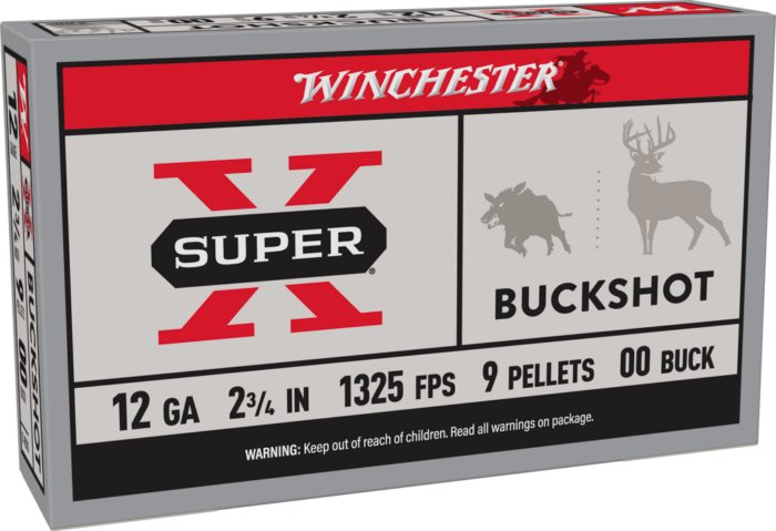 Winchester Super-X 12 Gauge 2.75in 00 Buck Centerfire Shotgun Buckshot Ammunition