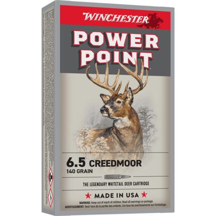 Winchester Super-X 6.5mm Creedmoor 140 Grain Jacketed Soft Point Brass Cased Rifle Ammunition