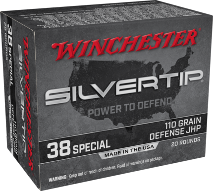 Winchester Super-X Handgun .38 Special 110 grain Silvertip Jacketed Hollow Point Centerfire Pistol Ammunition